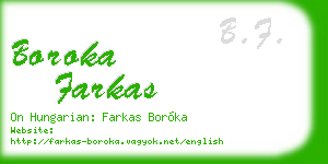 boroka farkas business card